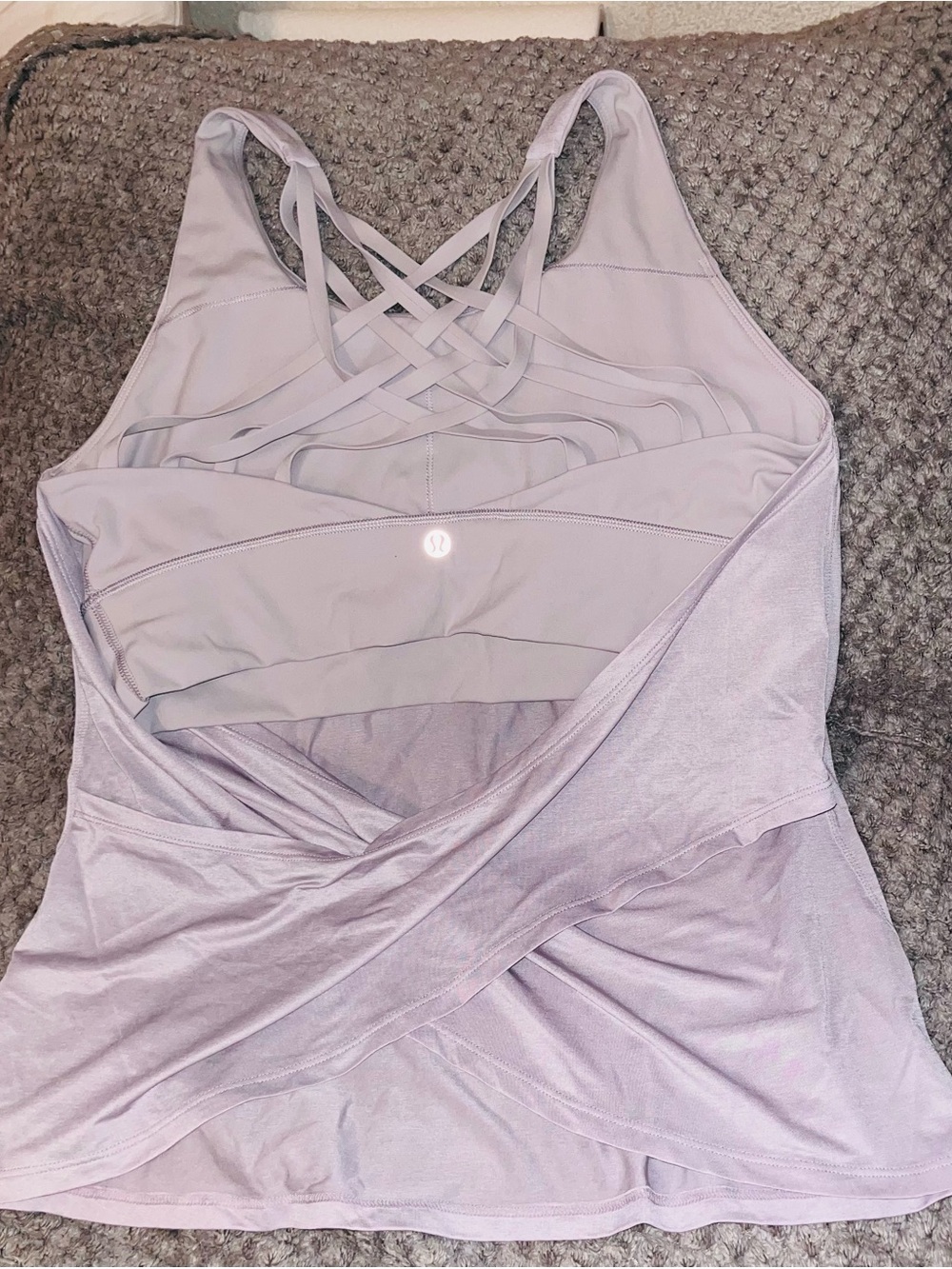 lululemon athletica Lavender Crisscross Back Built-In Bra Tank